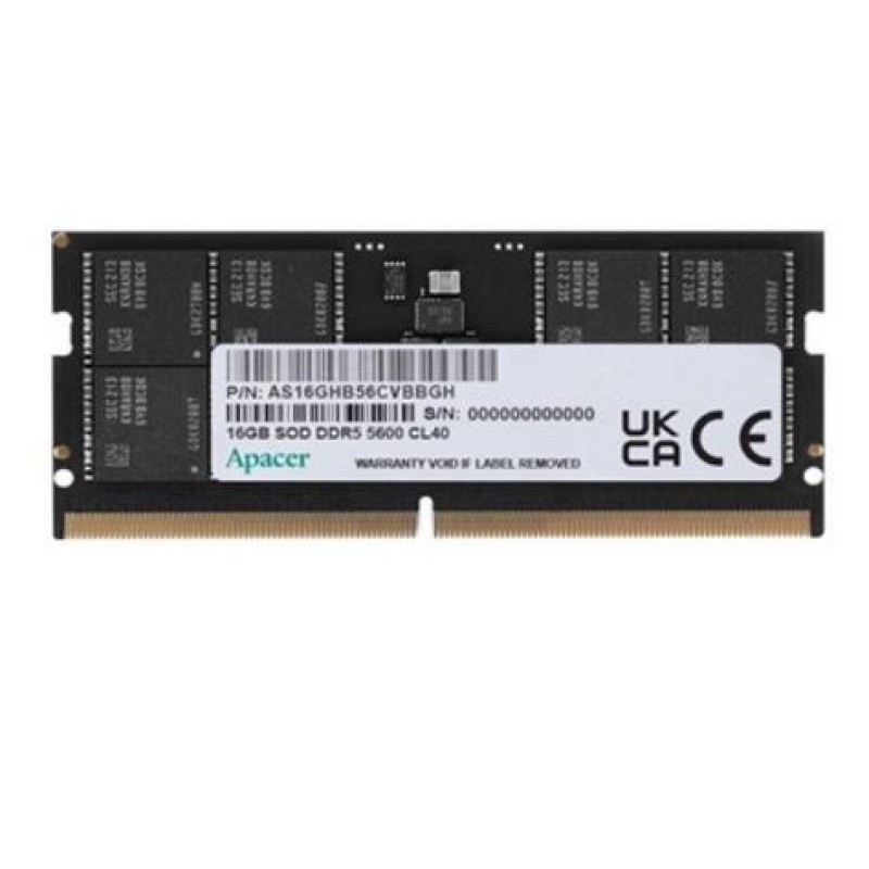 【NAS】Apacer DDR5 5600 16GB CL46 DDR5 Laptop RAM Upgrade | Fast SODIMM for Notebook Speed